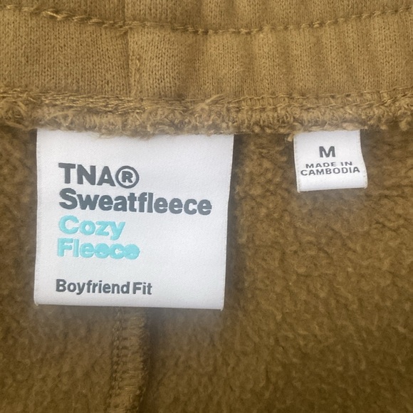 TNA Sweatfleece Cozy Fleece Boyfriend fit Green moss Size Med - Picture 5 of 9